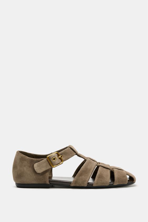 SUEDE FISHERMAN SANDALS