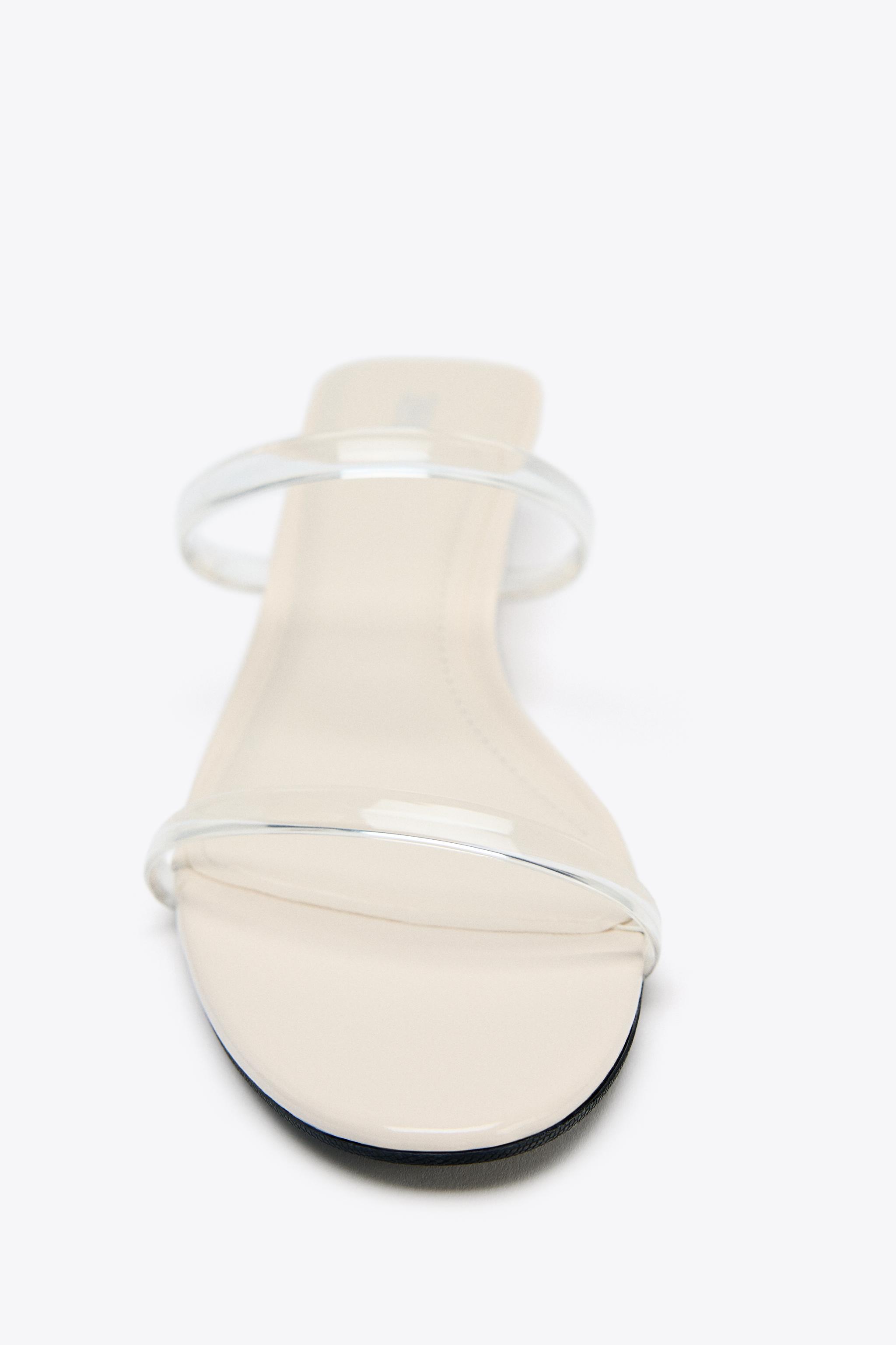 【ZARA】ビニールウェッジサンダル ホワイト | 3339/510/850 ZARA】ビニールウェッジサンダル ホワイト | 3339/510/850 (ZARA