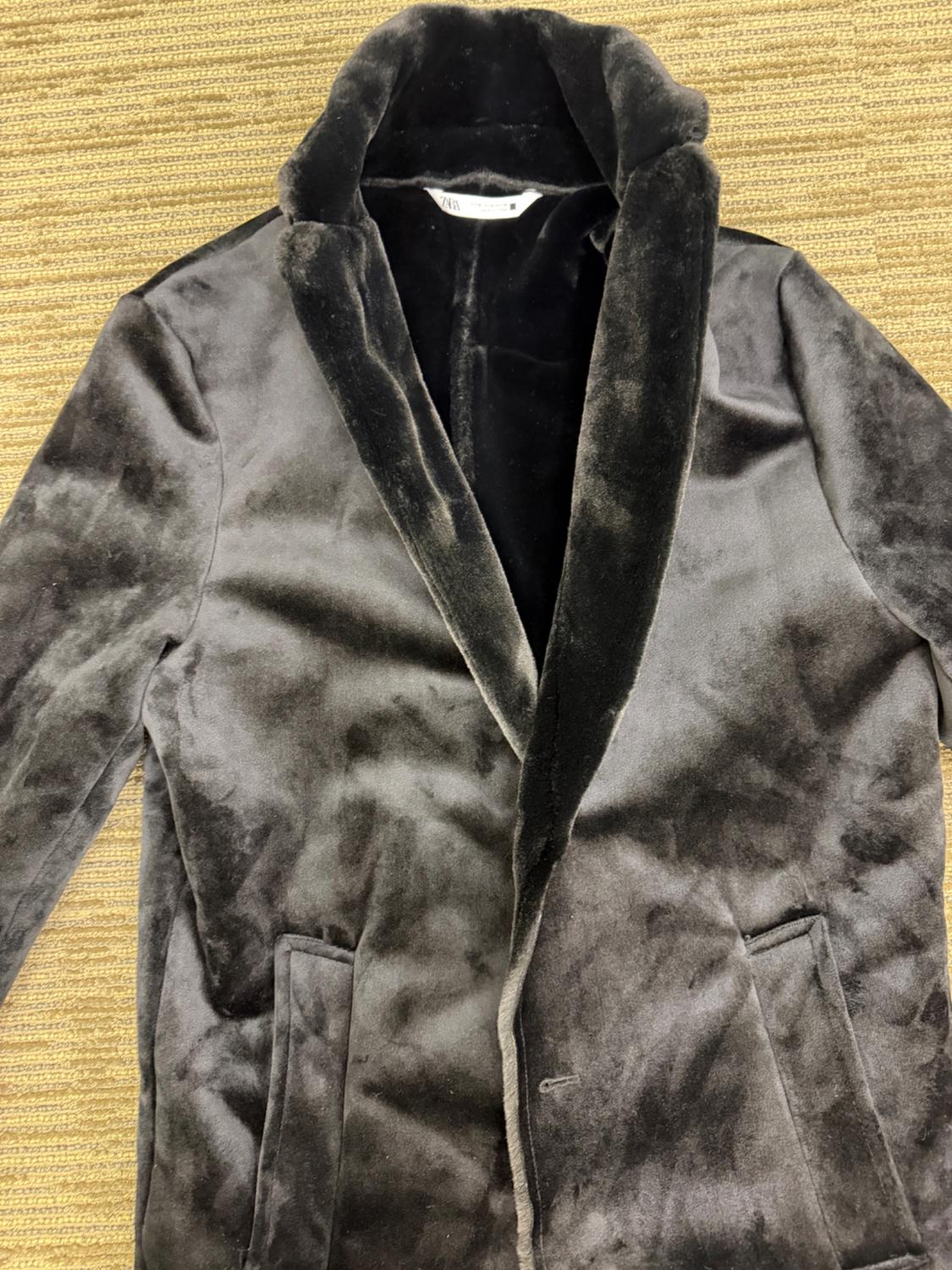 DOUBLE FACED VELVET LOOK COAT - Image 2