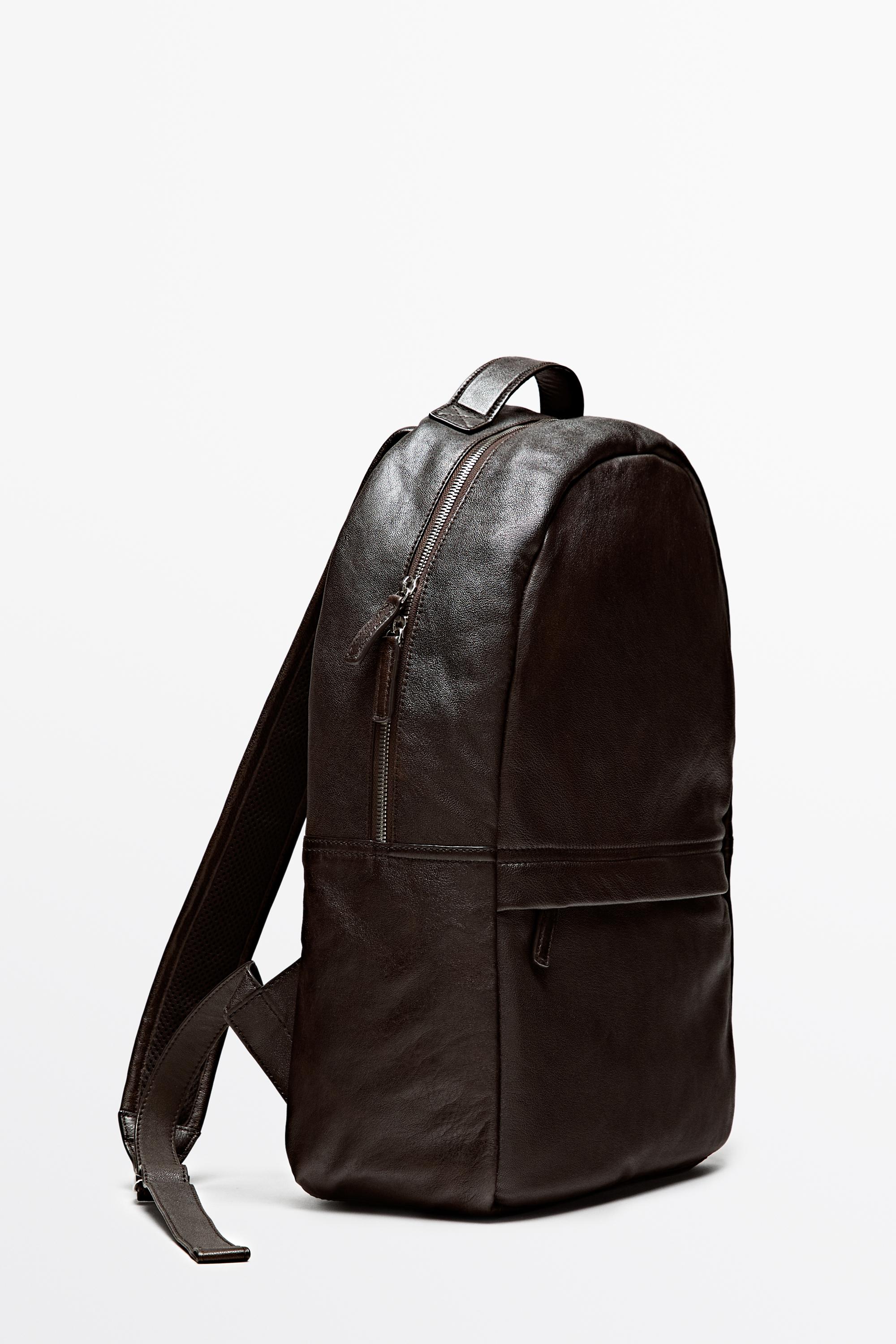 Nappa leather backpack — Brown