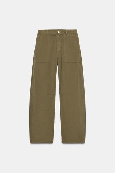 BALLOON CARGO TROUSERS - Khaki by Zara