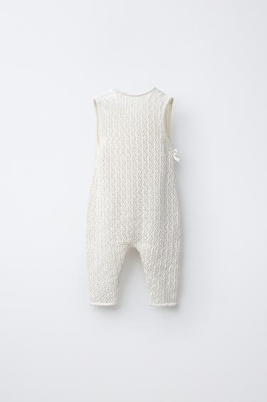 COTTON BLEND AND MULBERRY SILK KIMONO - Ecru by Zara - Image 1