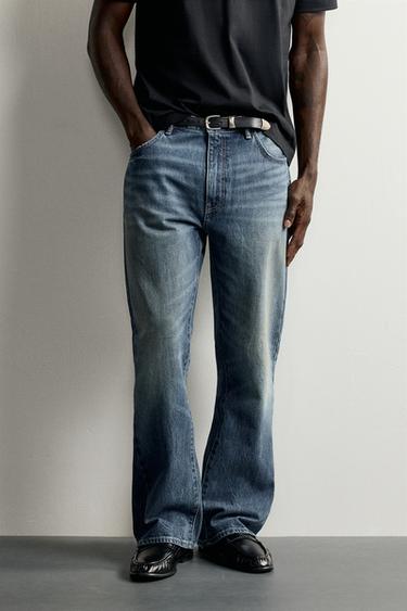 FLARE FIT JEANS - Mid-blue by Zara