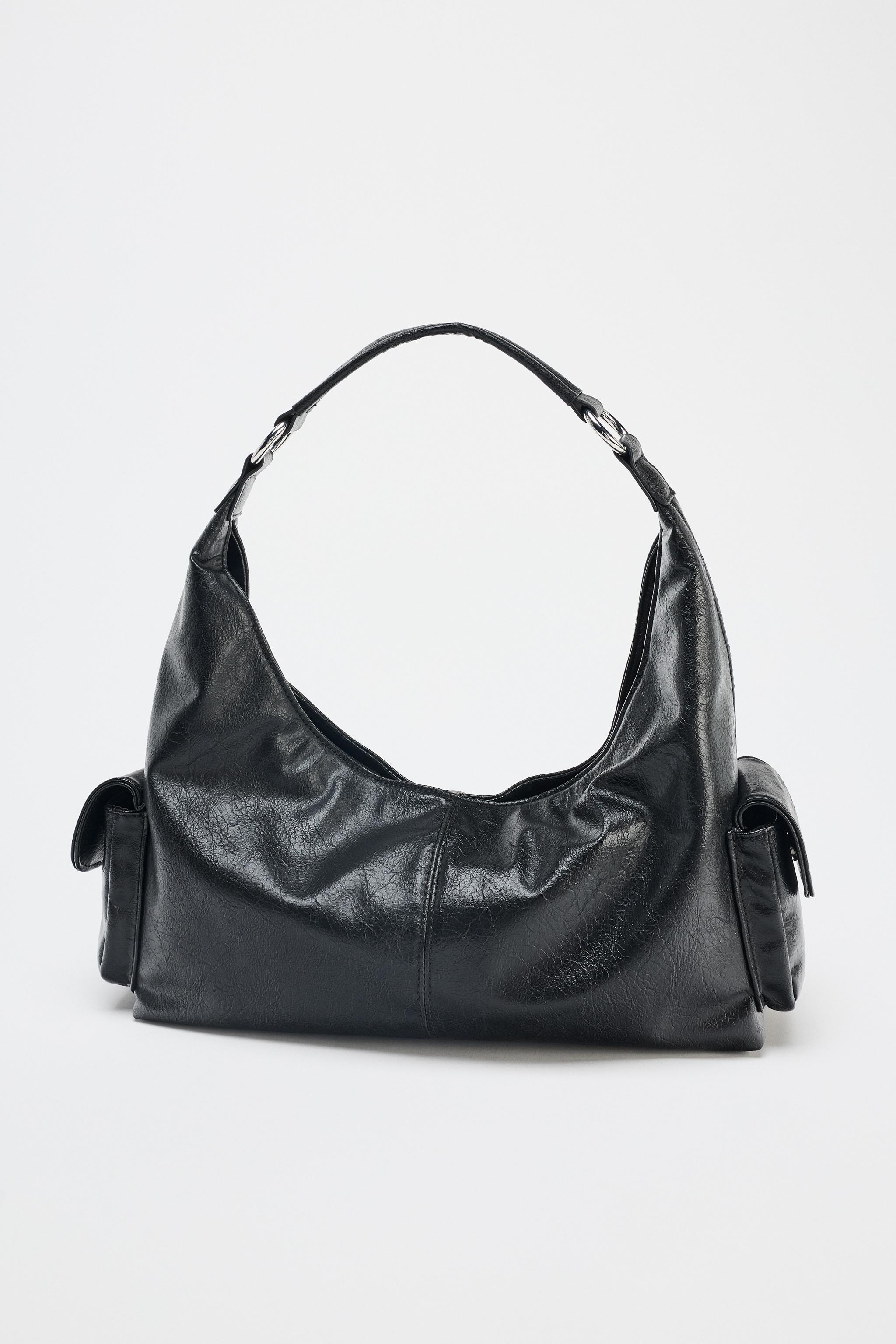 海外ファッションブランド通販サイト【公式】 - クラックテクスチャー加工ポケットバッグ ブラック ZARA | アクセサリー