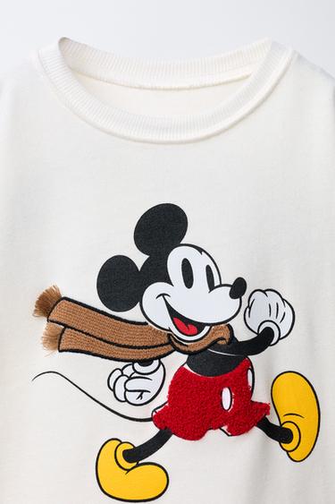 T-SHIRT MEDIUM WEIGHT BRODÉ MICKEY MOUSE © DISNEY - Écru de Zara - Image 2