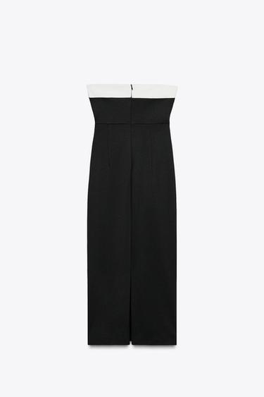 ROBE BUSTIER AVEC LACET - Noir de Zara - Image 7