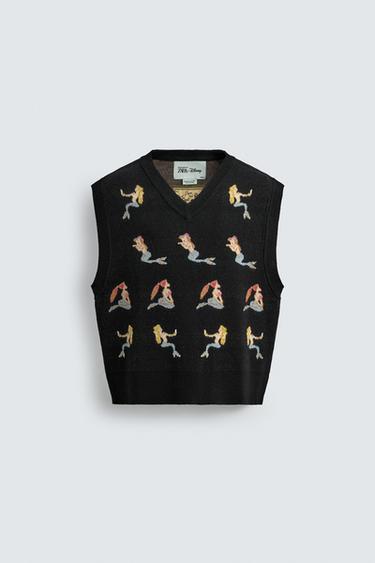 וסט סריג בנות הים פיטר פן הארי למברט עבור ZARA X DISNEY - שחור של Zara