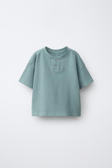 HENLEY T-SHIRT - Petrol blue by Zara