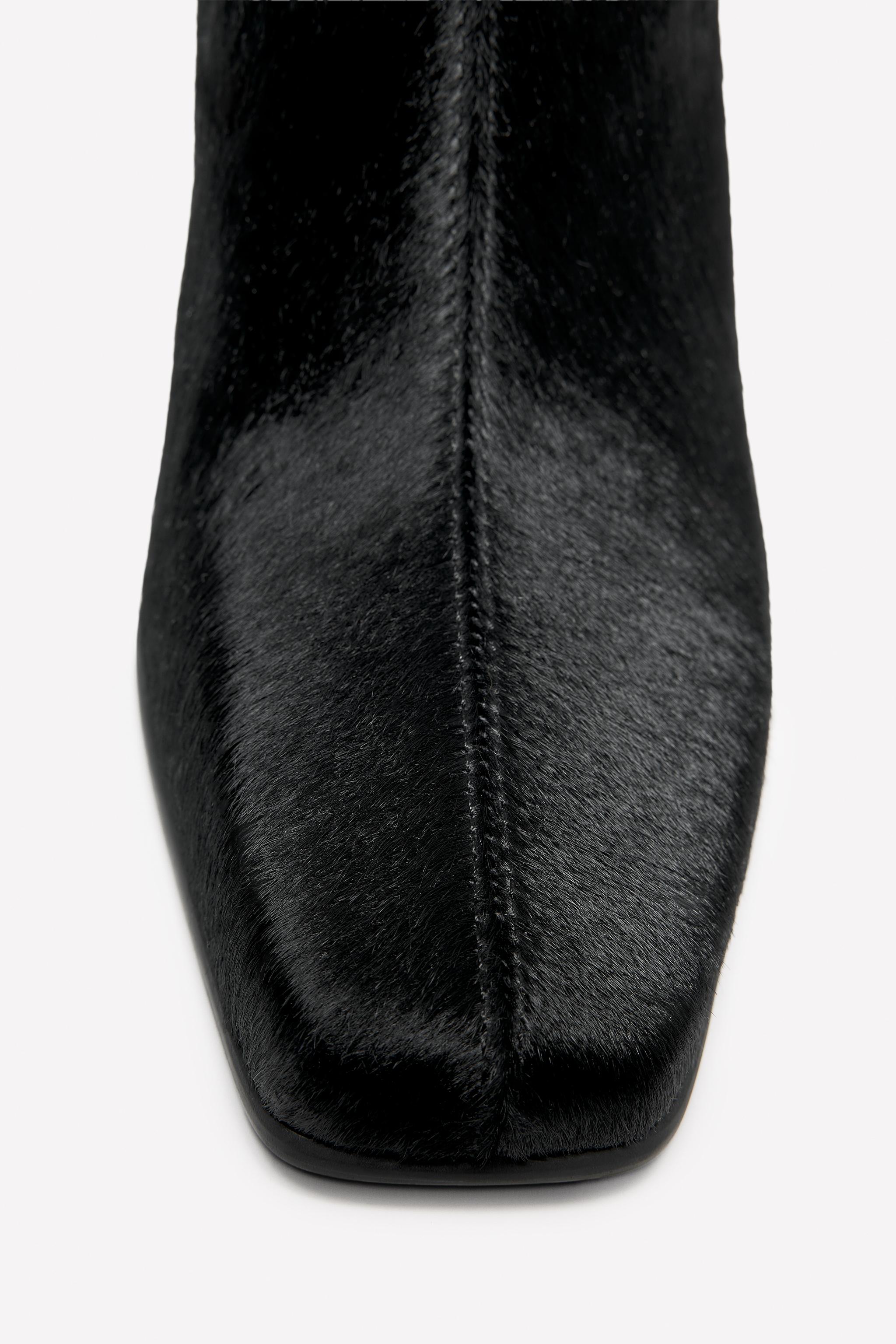 HAIR EFFECT LEATHER HEELED BOOTS LUDOVIC DE SAINT SERNIN x ZARA
