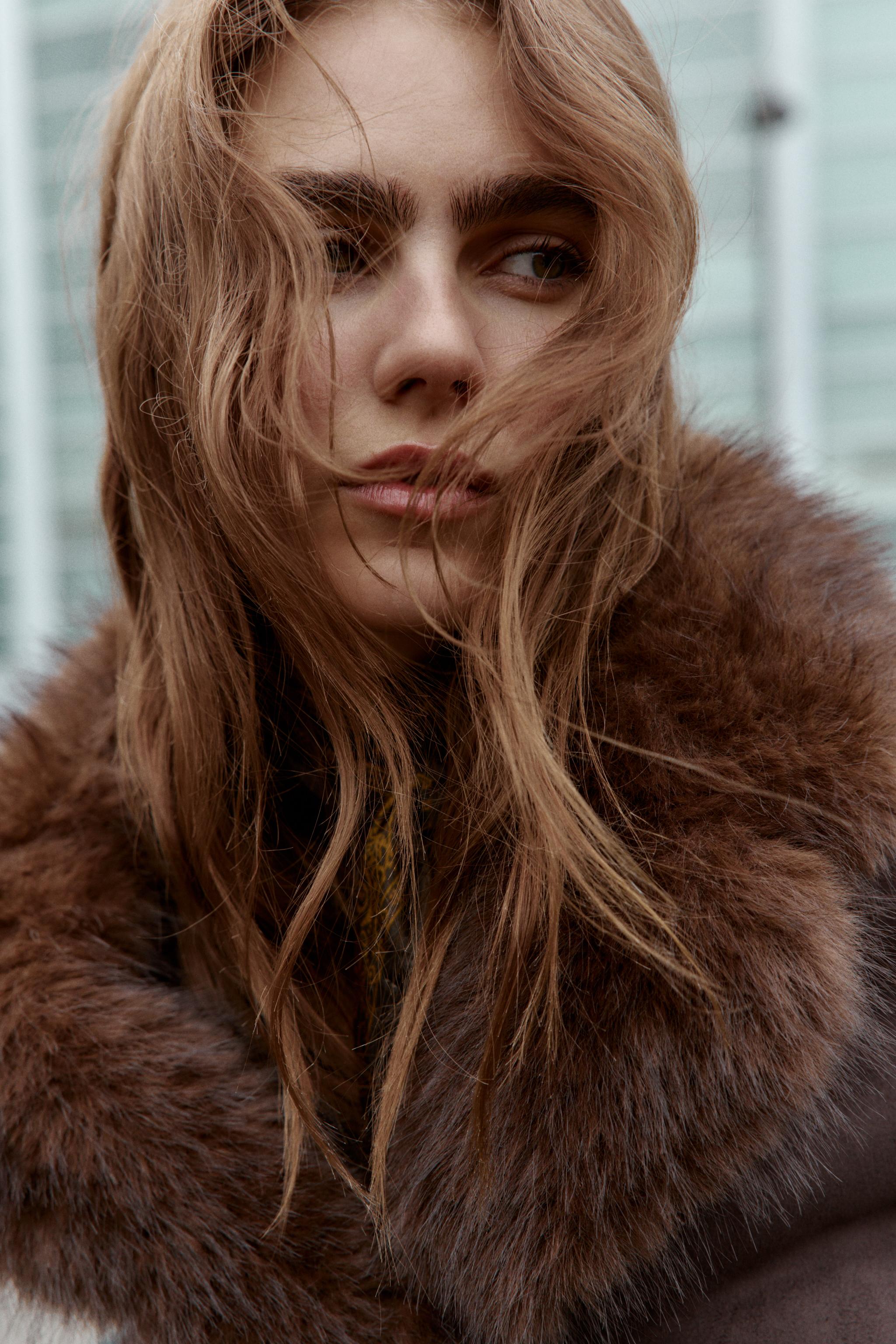 REVERSIBLE DOUBLE FACED FAUX FUR JACKET