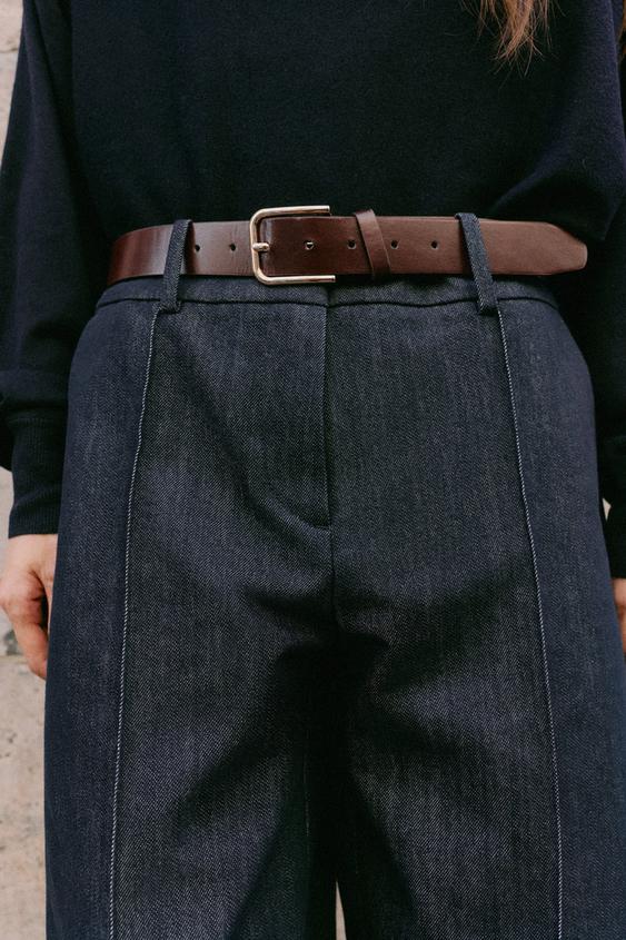 PANTALON BALLON AVEC CEINTURE - Indigo de Zara - Image 2