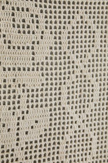TABLIER COTON CROCHET - Blanc cassé de Zara - Image 2