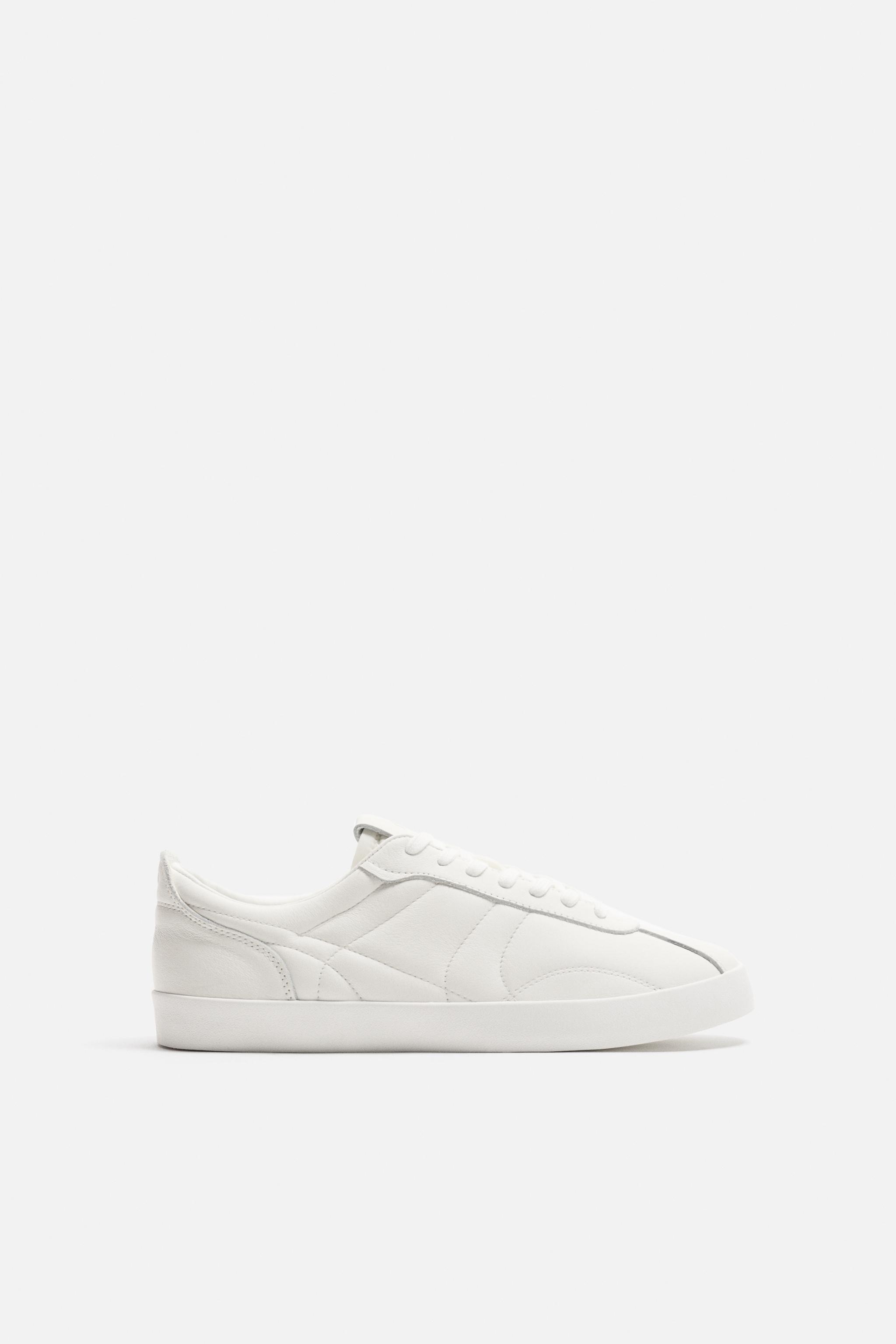 ステッチスニーカー - ホワイト | ZARA Japan / 日本 ステッチスニーカー - ホワイト | ZARA Japan / 日本