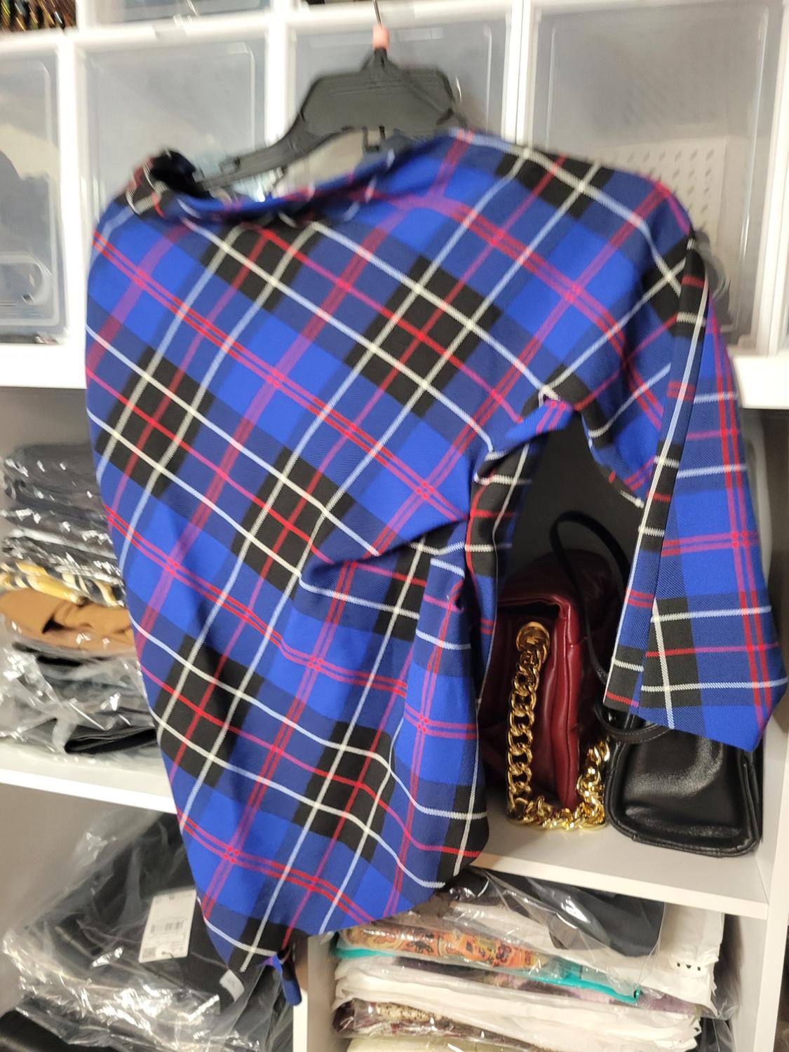 ASYMMETRIC PLAID TOP - Image 2