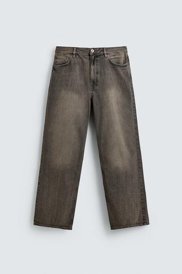 LOOSE FIT JEANS - Brown by Zara
