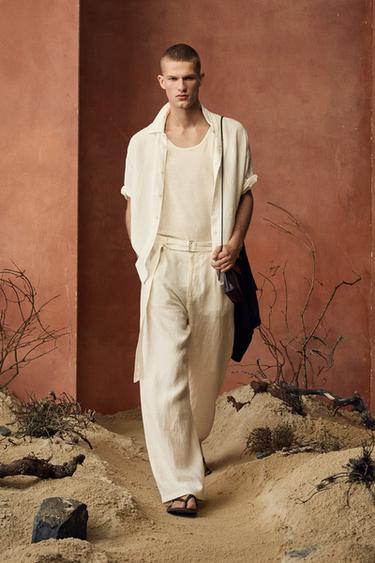 100% LINEN BOXY FIT SHIRT - White by Zara