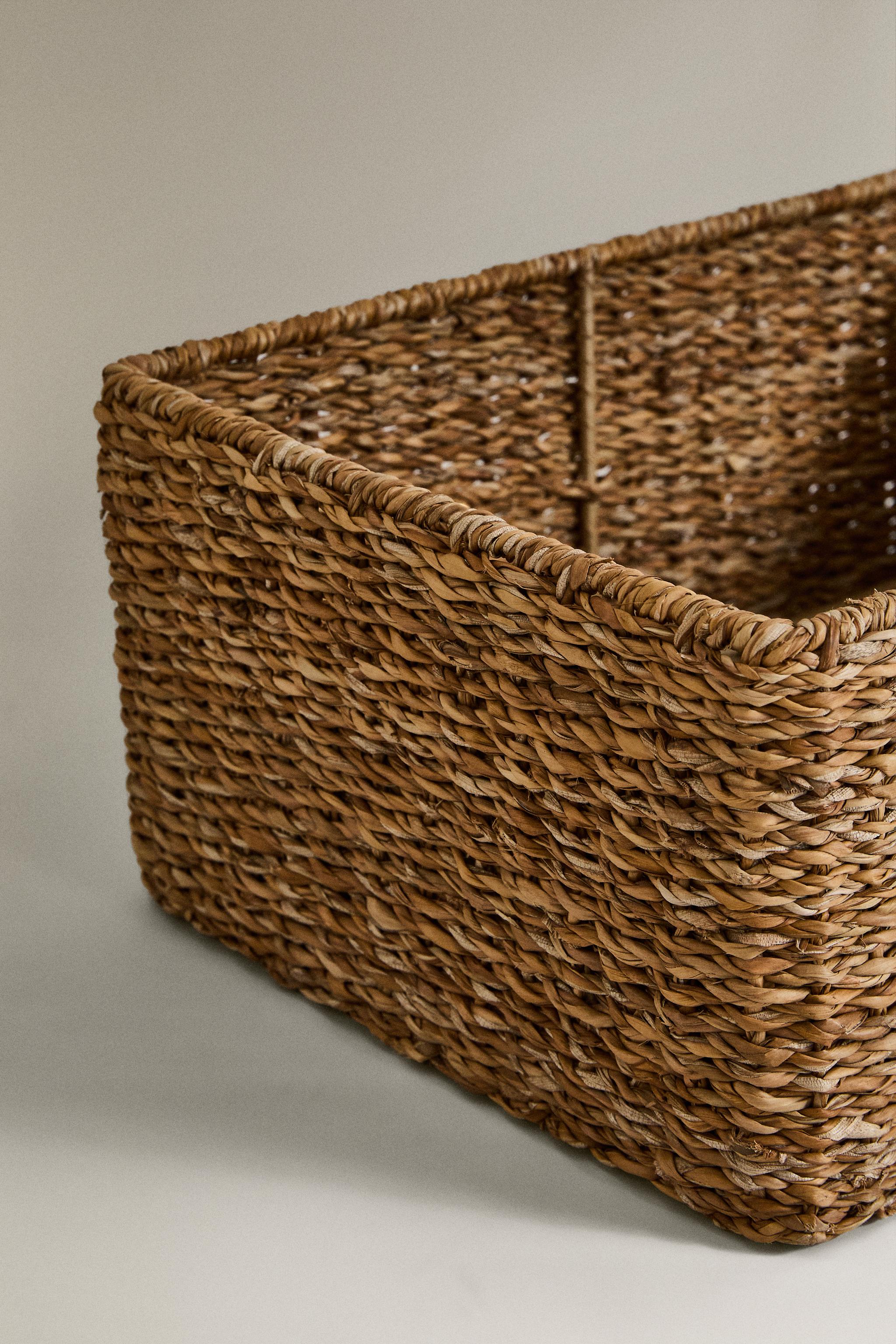 シーグラス リッド バスケット - ブラウン | ZARA Japan / 日本