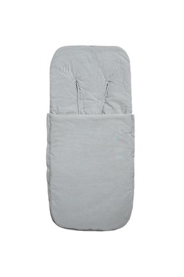 KLAPVOGNSPOSE MED STRIBER - grå fra Zara