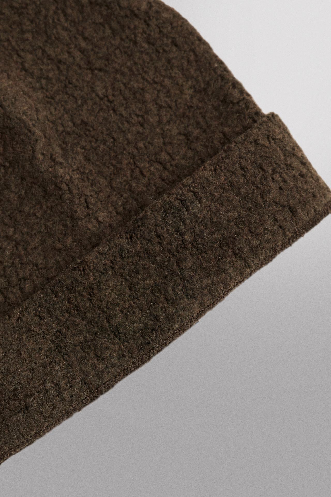 MANTECO® WOOL KNIT BEANIE — Brown