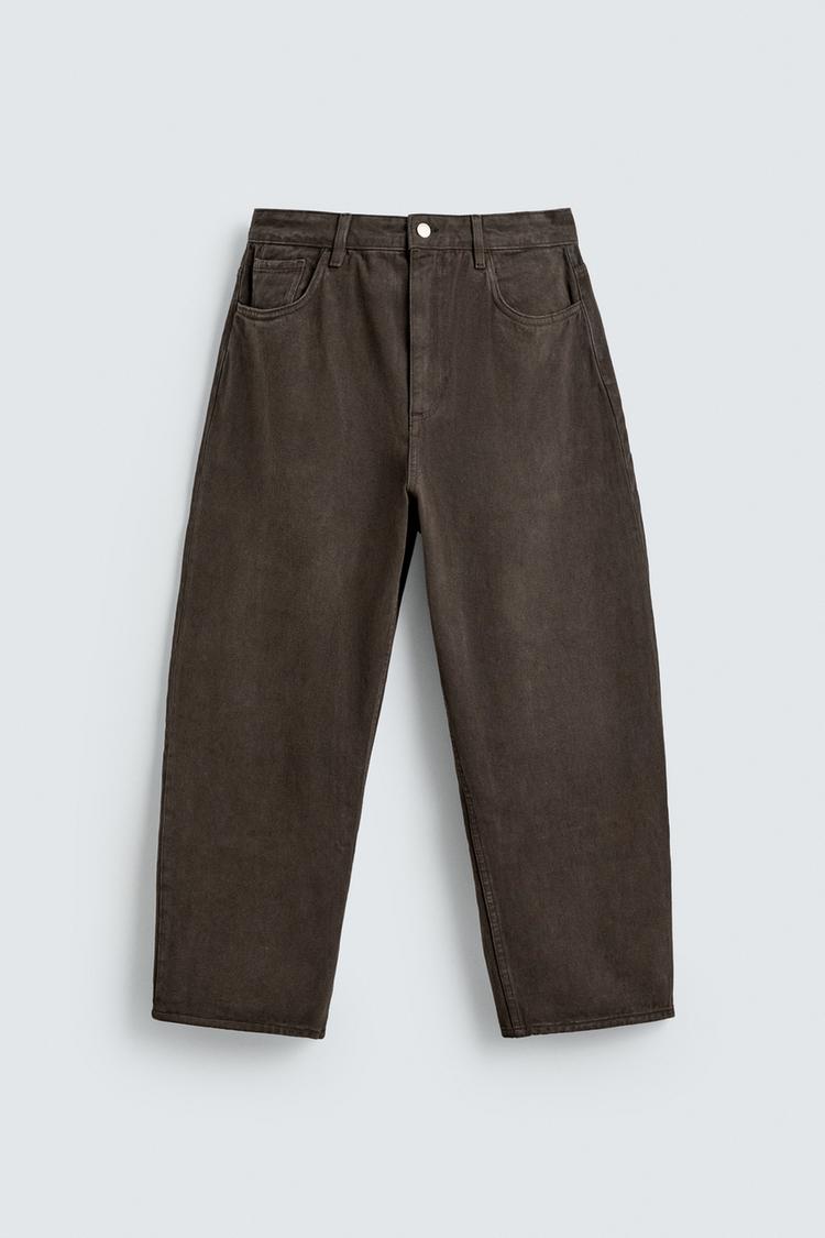 ZARA TAPERED WIDE-LEG JEANS