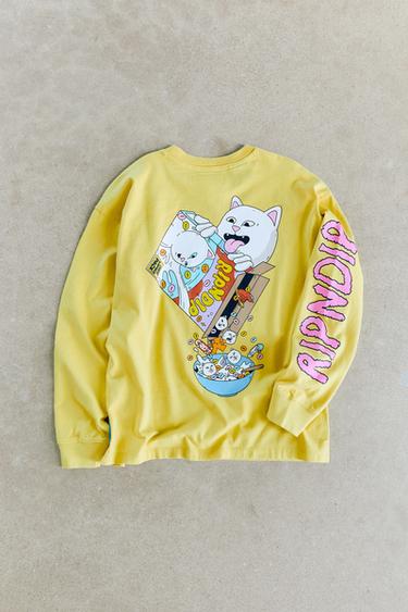 Zara RIPNDIP © X ZARA KIDS LOGO PRINT T-SHIRT - Yellow