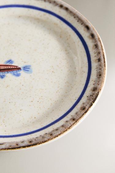 ASSIETTE À PAIN GRÈS POISSON - Bleu de Zara - Image 2