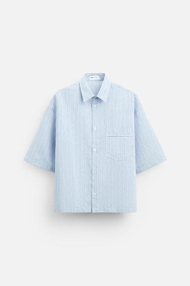 STRIPED SHIRT - Blue/White by Zara