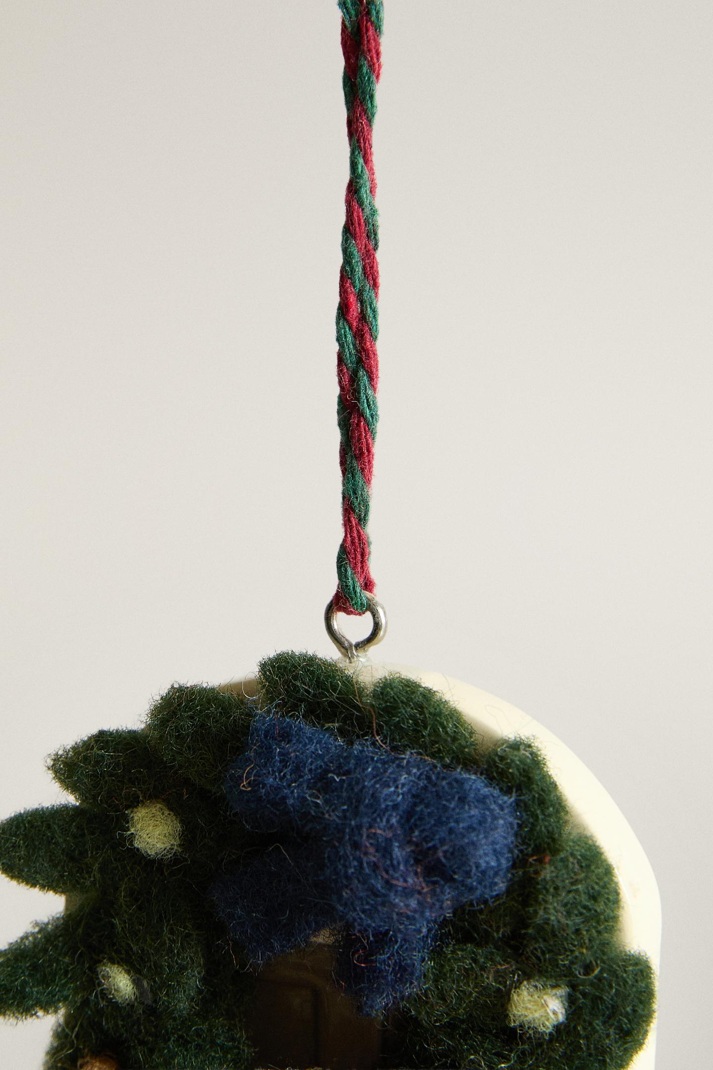 Ёлочные украшения Zara Mouse with Wreath Christmas Tree Decoration, цвет: Разноцветный — фото 2