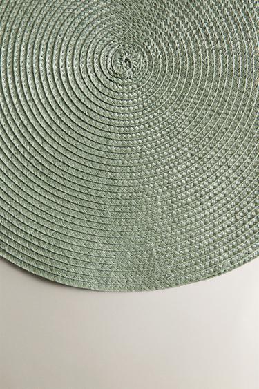 ROUND PLACEMAT (PACK OF 2) - Grey green by Zara - Image 2