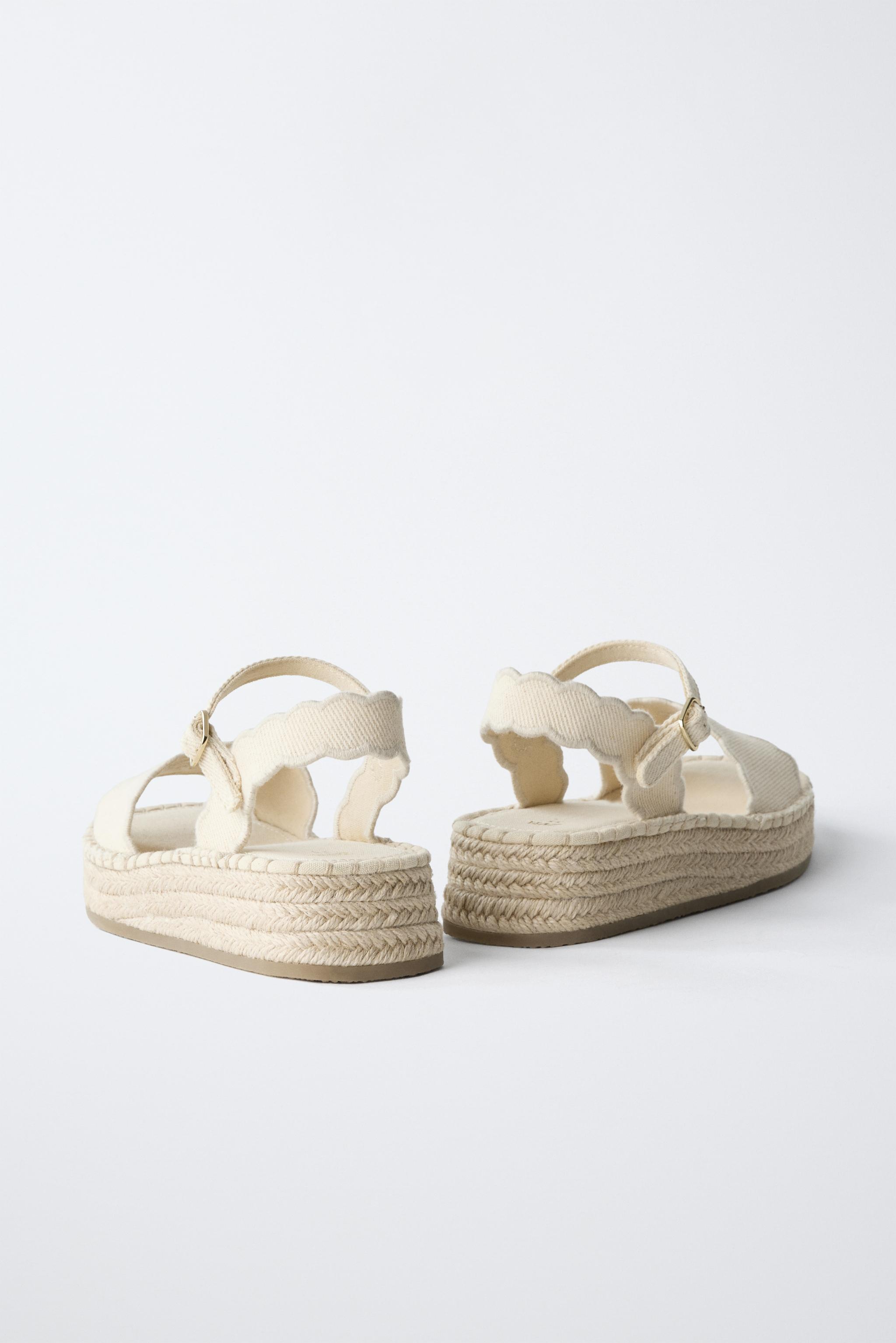 Детские сандалии Zara JUTE EFFECT SANDALS — фото 5