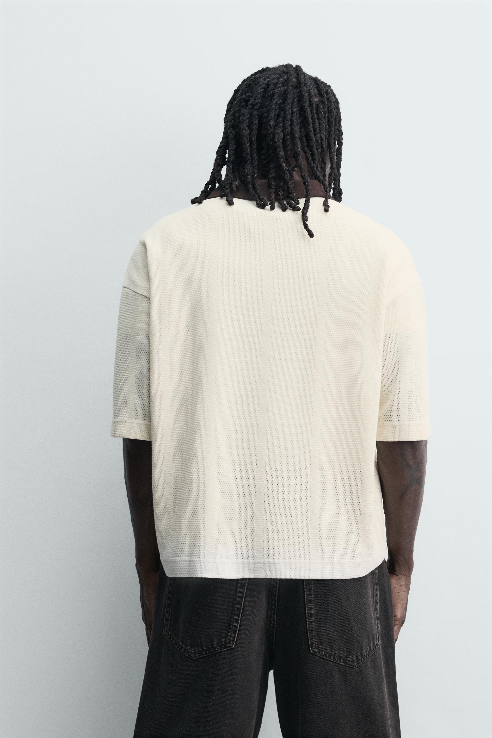 CONTRAST EMBROIDERED RETRO SOCCER POLO
