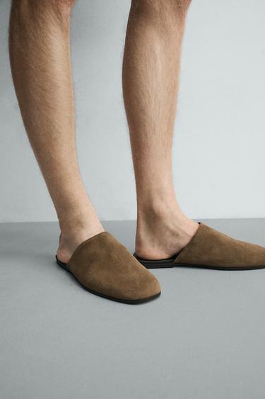 LEATHER CLOGS - Brown by Zara - Image 2