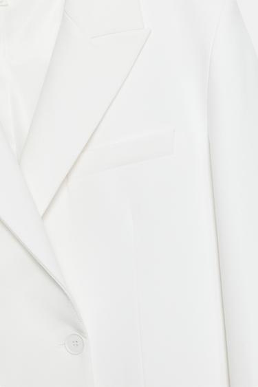 VESTE OVERSIZE À BOUTONNAGE CROISÉ - Blanc cassé de Zara - Image 6