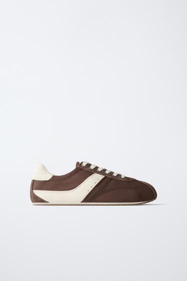 CONTRAST TRAINERS - Brown by Zara