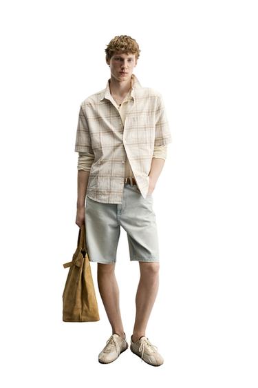 BERMUDA DENIM RELAXED FIT - Azul claro de Zara