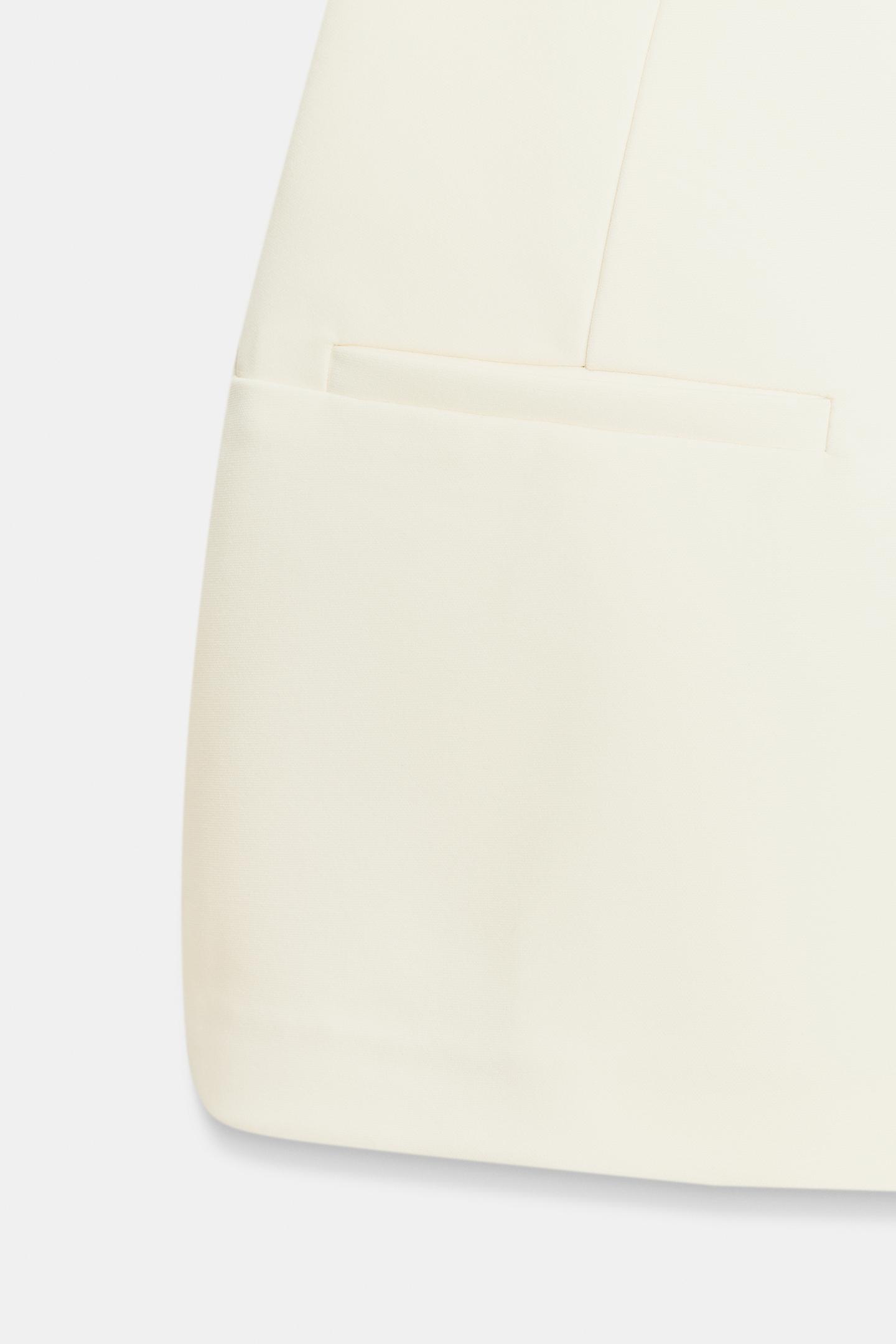 Женский комбинезон Zara Shoulder Pad Romper, цвет: Устричный белый — фото 7