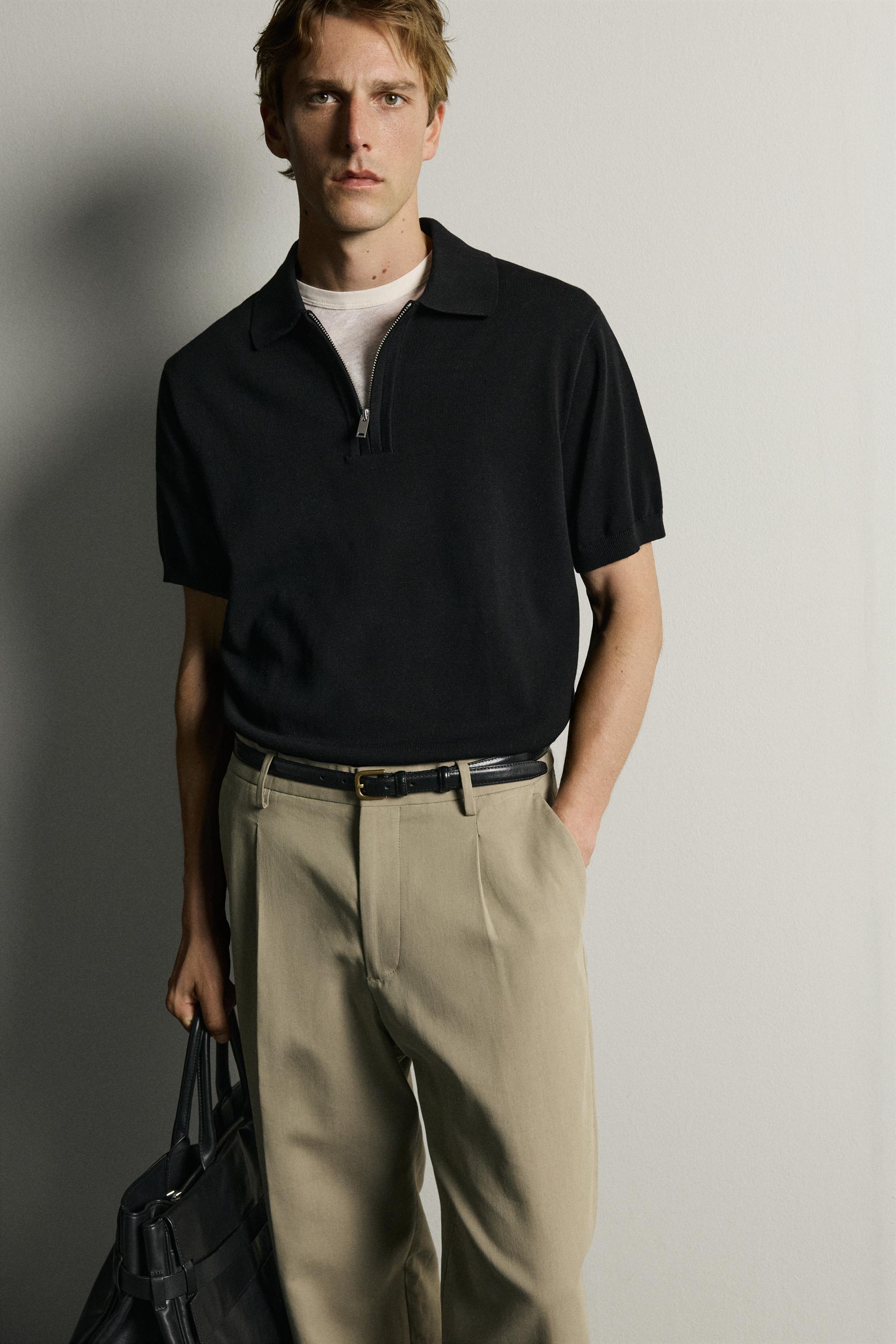 POLO EN MAILLE À COL ZIPPÉ