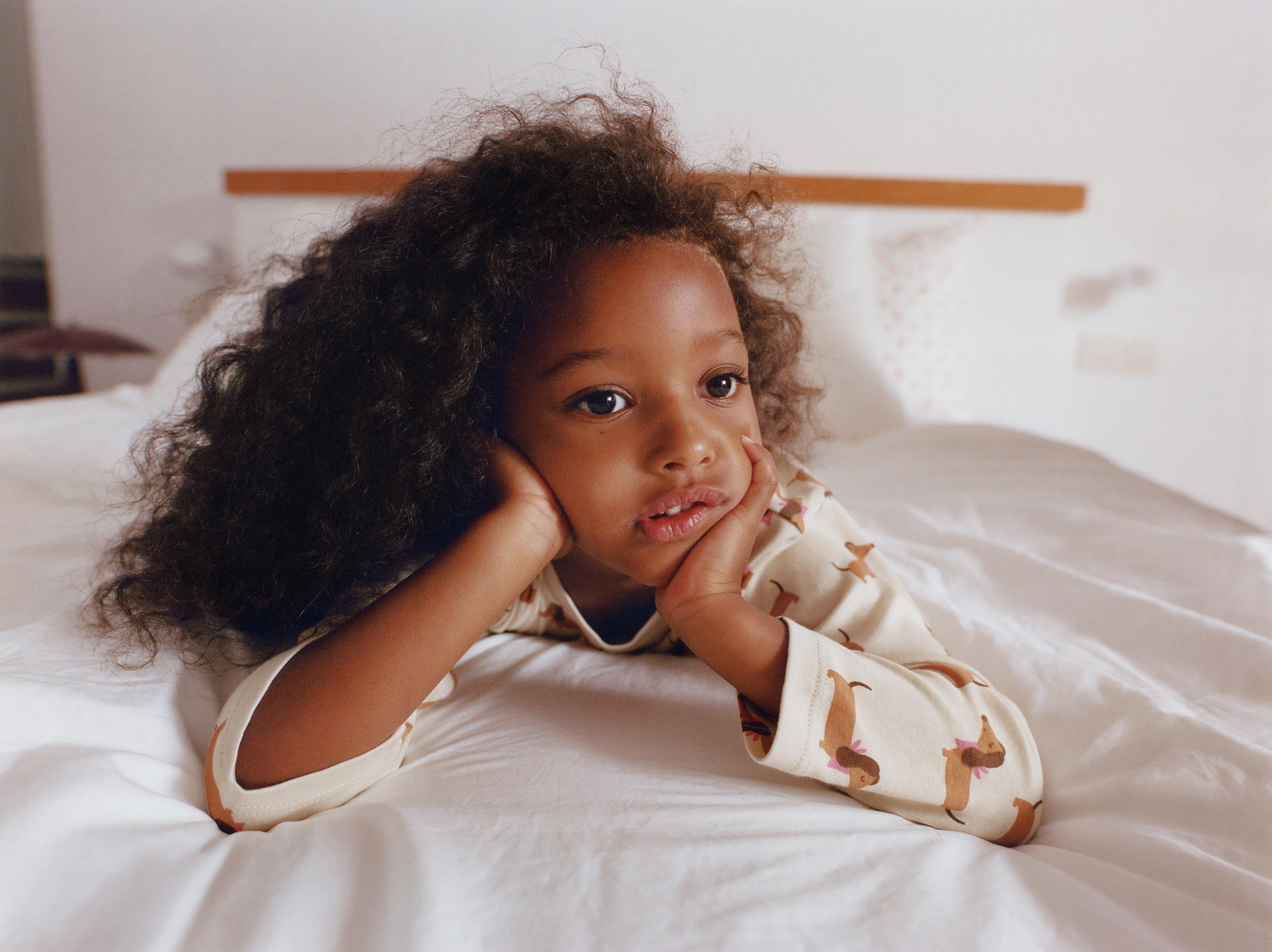 2-6 YEARS/ PUPPY PRINT PYJAMAS — camel