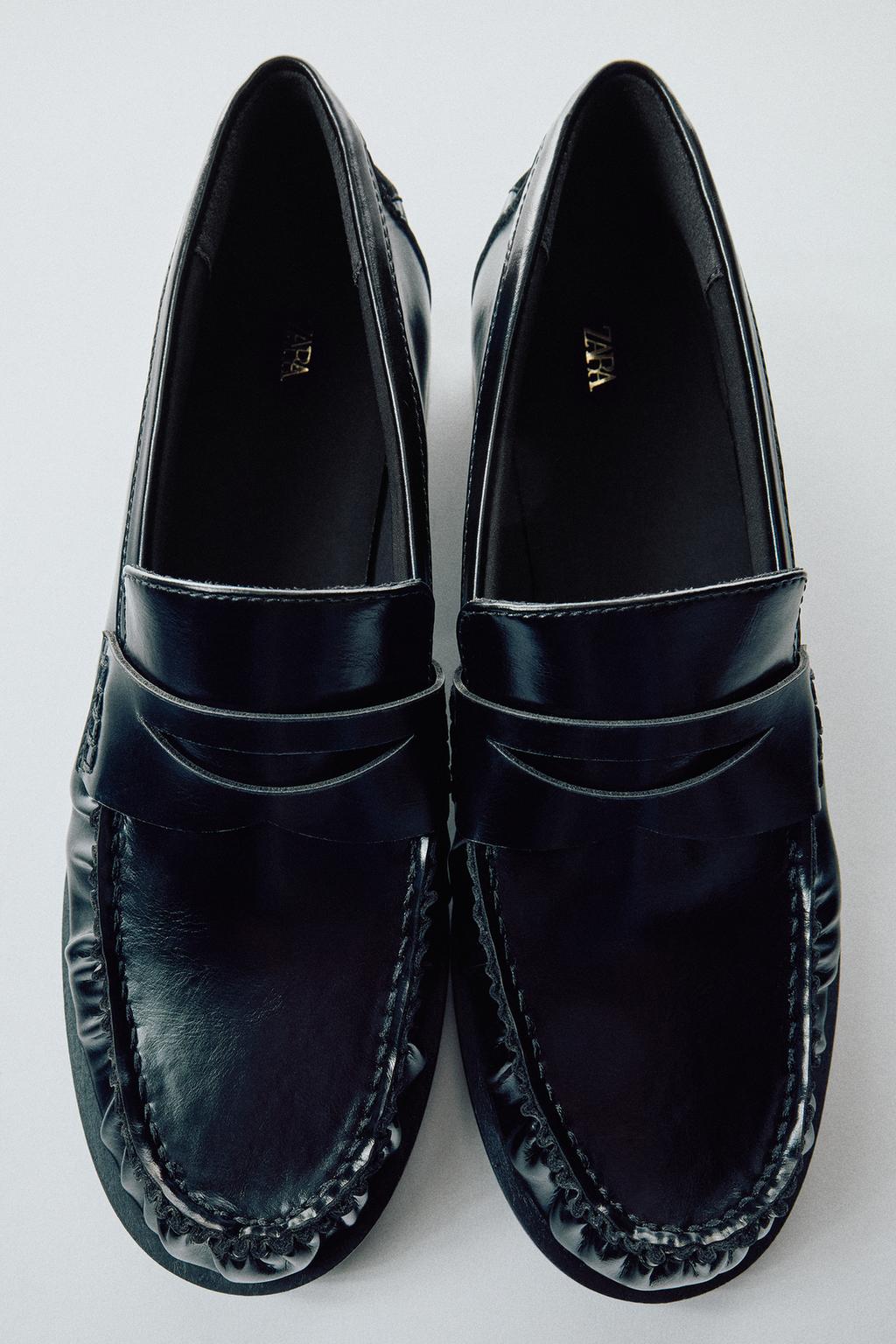 PATENT-EFFECT LOAFERS