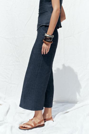 LINEN CULOTTES - Indigo by Zara - Image 3