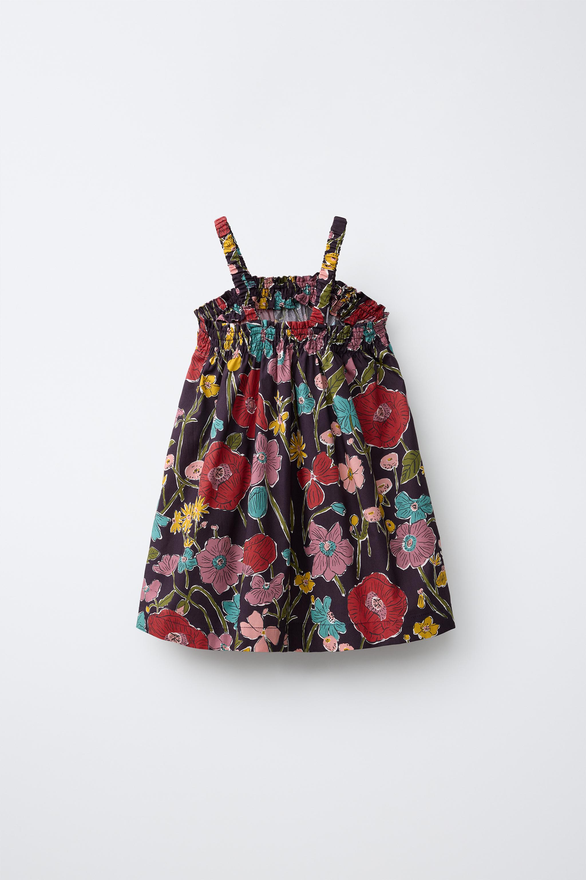FLORAL PRINT DRESS MADE WITH LIBERTY FABRIC — Eggplant