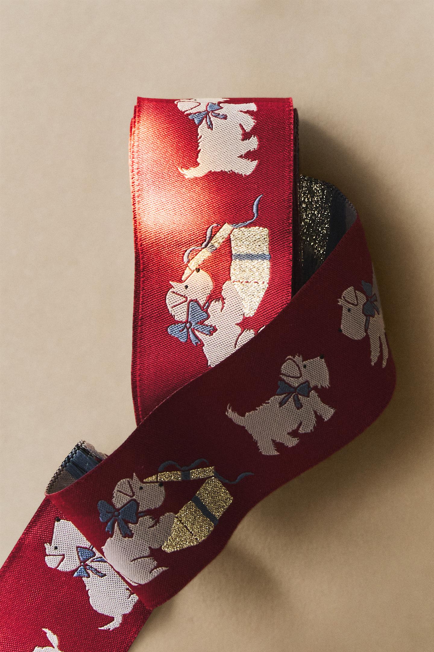 Zara Christmas Puppy Jacquard Ribbon, цвет: Разноцветный — фото 5