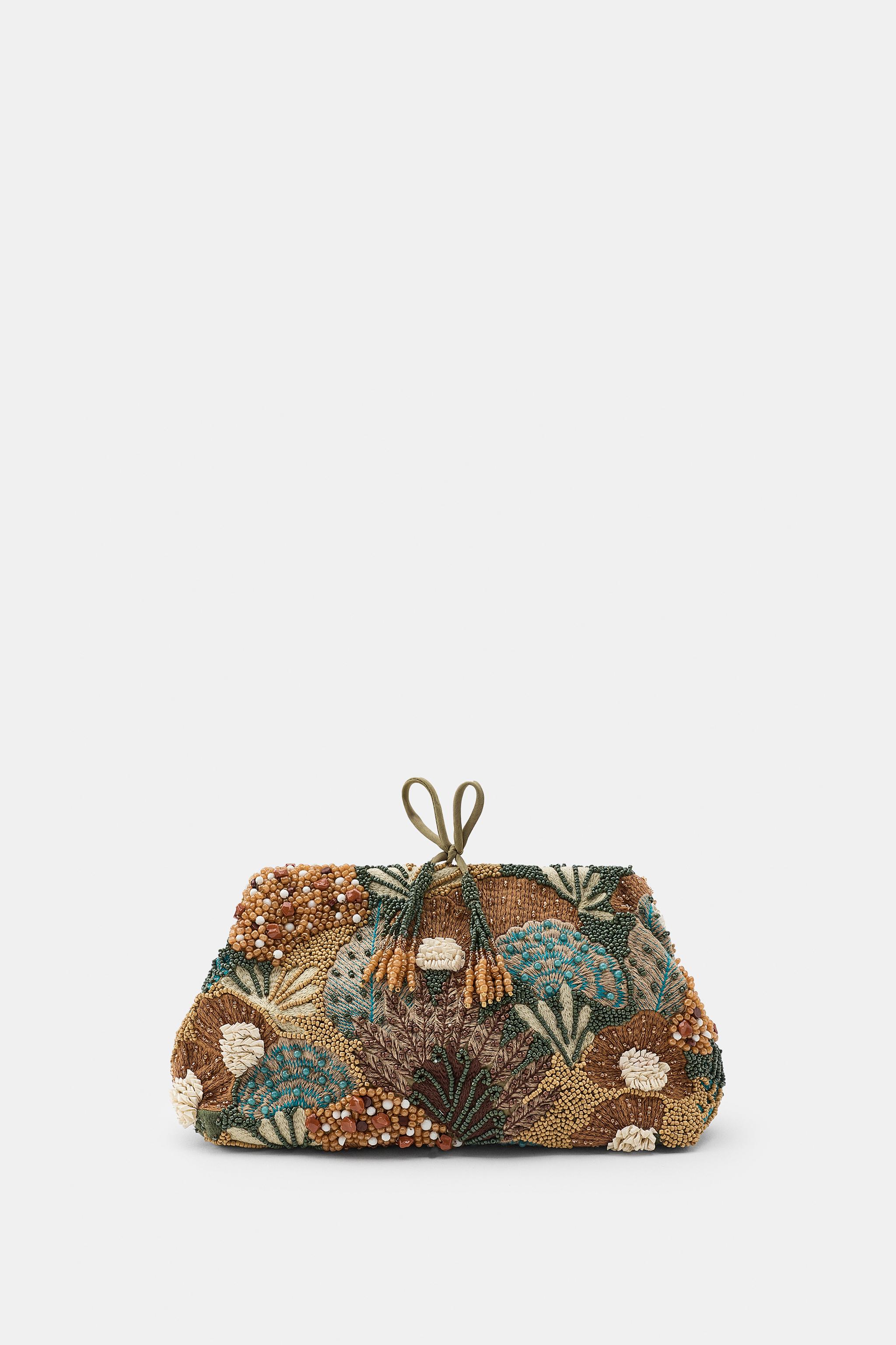 エジプト柄 ビーズバッグ クラッチバッグ ビーズ刺繍入りクラッチバッグ - マルチカラ― | ZARA Japan / 日本