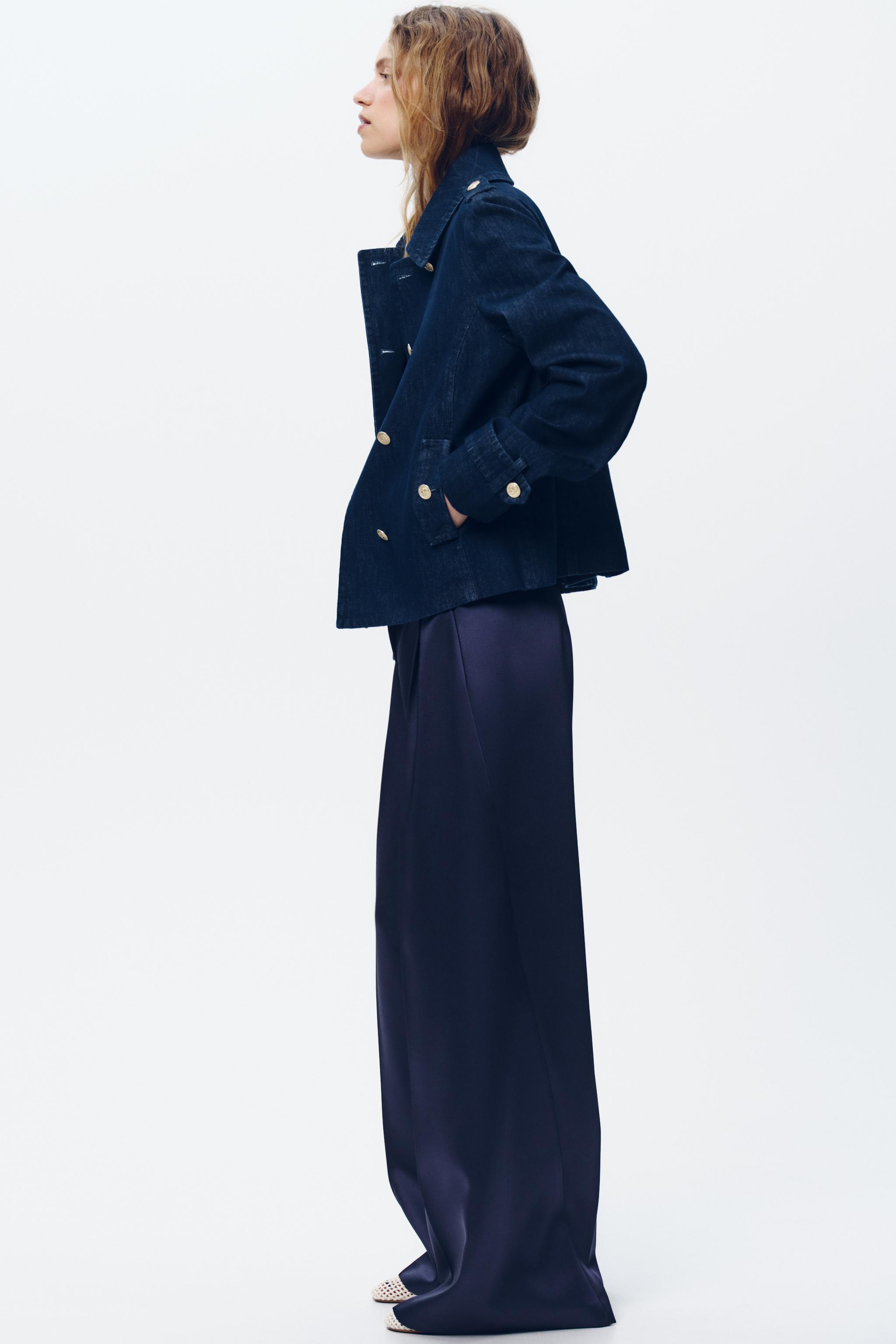 デニム ダブルブレストジャケット - ブルー | ZARA Japan / 日本