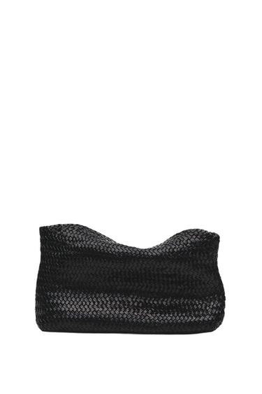 Zara Braided nappa leather bag - Black