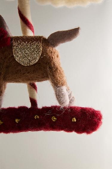 FELT HORSE CHRISTMAS TREE DECORATION - Multicoloured by Zara - Image 2