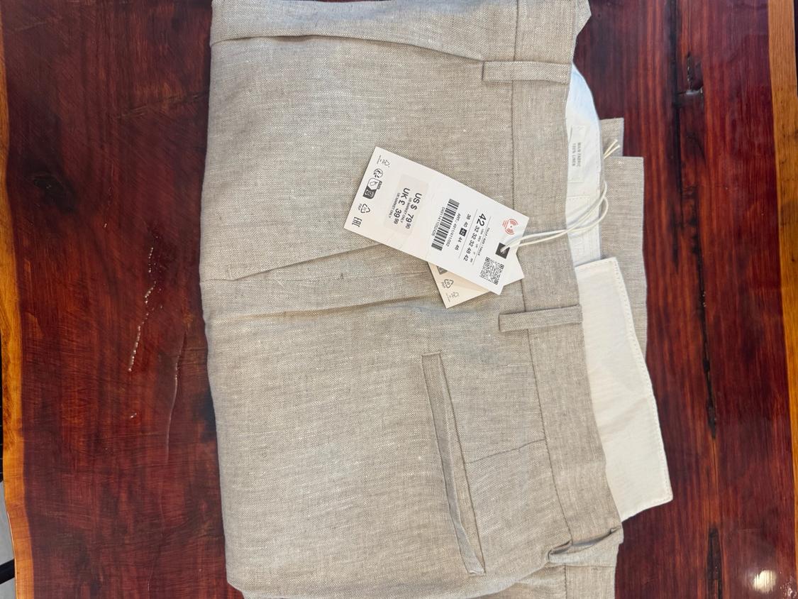 PANTALÓN 100% LINO PLIEGUES - Image 3