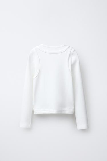 T-SHIRT CÔTELÉ INSCRIPTION CHAMPION ® X ZARA - Blanc de Zara - Image 1
