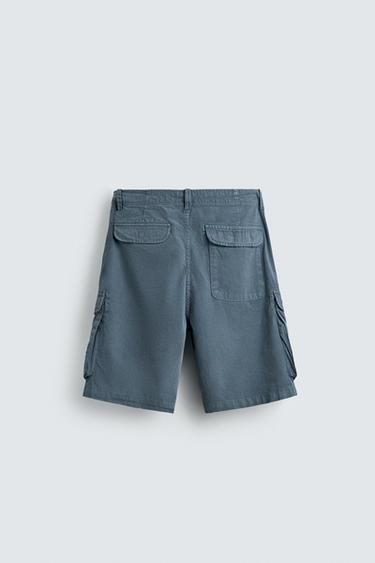 BERMUDA CARGO COUPE DÉCONTRACTÉE - Bleu de Zara - Image 7