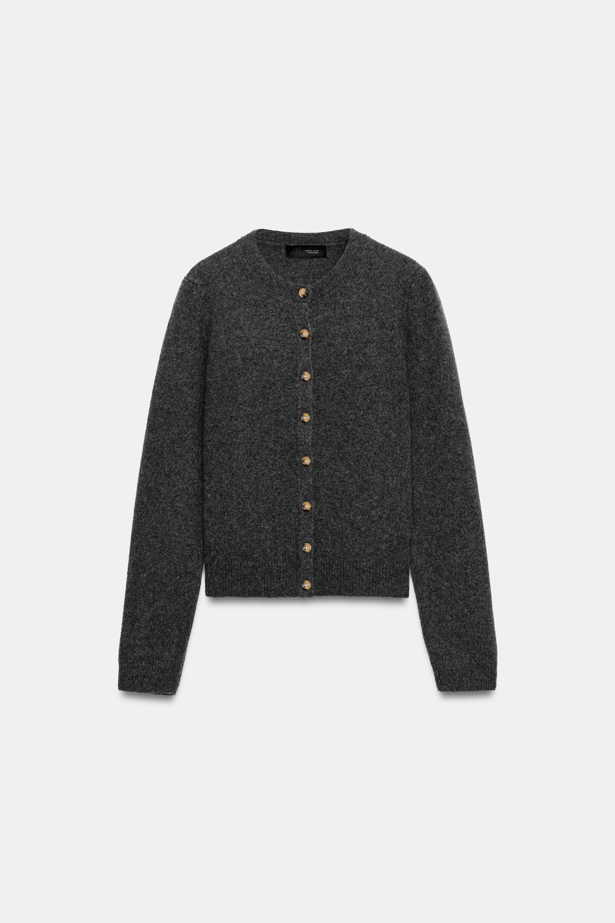 GILET BOUTONNÉ EN CACHEMIRE ET LAINE